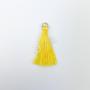 Imagem de Pingente 4cm Amarelo C/ Argola Dourada Franja de Seda (Tassel) - 10 unidades