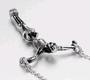 Imagem de Pingente Aço Inox Esqueleto Skull com Corrente