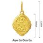 Imagem de Pingente Anjo Da Guarda Ouro Branco18K Oval Bordada k120