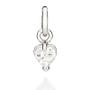 Imagem de Pingente banhado ouro 3x 24k 18k e 22k ou prata 925 feminino solitário zircônia coração rommanel 542447 340003