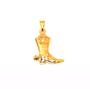 Imagem de Pingente Bota Botina Rodeio Country Folheado Ouro 18k