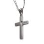 Imagem de Pingente Crucifixo + Corrente Masculina 3mm 70cm Aço Inoxidável