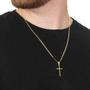 Imagem de Pingente Crucifixo Diamantado 3,5cm Banhado A Ouro 18k