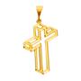 Imagem de Pingente Cruz Crucifixo 3D Folheada a Ouro 18k Semijoia