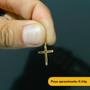 Imagem de Pingente Cruz Ouro 18k Crucifixo Vazado Médio Ouro 750 Jóia Ouro