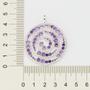 Imagem de Pingente de prata 925 feminino mandala cravejado zircônias rommanel lilás 840060