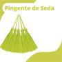 Imagem de Pingente De Seda Tassel - Franja - Verde Neon  - Com 100 Unidades - Nybc