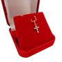 Imagem de Pingente Em Ouro 18k Cruz Crucifixo Mini Zircônias 13mm