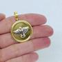 Pingente Medalha Espirito Santo Banhado A Ouro 18k - Michester Imagem de Pingente Medalha Espirito Santo Banhado A Ouro 18k