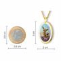Imagem de Pingente Medalha Nossa Senhora Desatadora dos Nós em porcelana pintada à mão ouro - mini