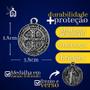 Imagem de Pingente Medalha Sao Bento Prata Tradicional Grande 1,8cm