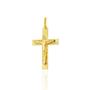 Imagem de Pingente Ouro 18k Cruz Com Cristo Fundo Pai Nosso Espelhado D045