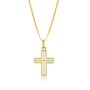 Imagem de Pingente Ouro 18k Cruz Crucifixo Espelhado Centro Trabalhado RPL-418