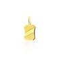 Imagem de Pingente Ouro 18k Placa Curvada Fosca com faixa laminada R035