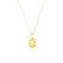 Imagem de Pingente Ouro 18k Placa Retangular Curvada Fosca com Cruz Vazada R042
