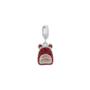 Imagem de Pingente Prata Link Mochila com Resina Rosa e Glitter