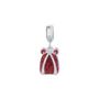 Imagem de Pingente Prata Link Mochila com Resina Rosa e Glitter