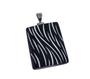Imagem de Pingente retangular de zebra em prata 925