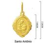 Imagem de Pingente Santo Antônio Ouro 18K Oval Bordada k110