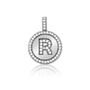 Imagem de Pingente Sterling Silver Micro Pave Circle R com corrente