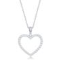 Imagem de Pingente Sterling Silver Open Heart CZ