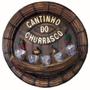 Imagem de Pingometro Placa Tampa de Barril Decorativa Cantinho do Churrasco - 5 Copos