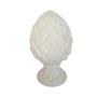 Imagem de Pinha Decorativa Branca em Cerâmica 22cm Altura