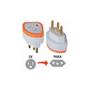 Imagem de Pino Adaptador Daneva 10A. 2 Polos+Terra Chato Para Redondo 1630 ./ Kit Com 12 Peças