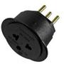 Imagem de Pino Adaptador Interneed 2 Polos+Terra Universal 10A. Preto 44819 - Kit C/10 Peças