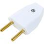 Imagem de Pino Macho 2 Polos Perlex Macico 10A Branco 1041Brc/10 - Kit C/10