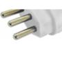 Imagem de Pino Macho 2 Polos+Terra Daneva 20A Branco Dn1616 - Kit C/12