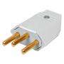 Imagem de Pino Macho Perlex 2P+T 10A 1043 Cinza