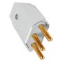 Imagem de Pino Macho Perlex 2P+T 10A 1043 Cinza