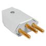 Imagem de Pino Macho Perlex 2P+T 10A 1043 Cinza