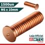 Imagem de Pino para Solda Capacitiva CD-RT M6 X 10mm Cobreado - 1500un