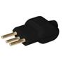 Imagem de Pino Prensa Cabo Macho Interneed 2 Polos+Terra 10A. Preto 61694 - Kit C/10 Pecas