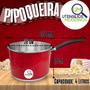 Imagem de Pipoqueira N20 Vermelho Alumínio com Tampa de Vidro 4 Litros   Balde de Pipoca