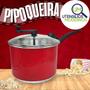 Imagem de Pipoqueira N20 Vermelho Alumínio com Tampa de Vidro 4 Litros   Balde de Pipoca