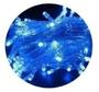 Imagem de Pisca 100l led azul 8f fio transp 220v - global