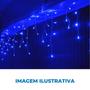 Imagem de Pisca-Cascata Led 100L Fio Transparente Com Extensor 2,3M 127V Luzinha Luz Decoração Festa Natal