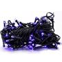 Imagem de Pisca Cordão 10 Metros Fio Verde C/ 100 LEDS Azul Fixo Bivolt
