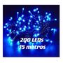 Imagem de Pisca Fio Verde 200 LEDs 8f 110V 15 Metros Azul