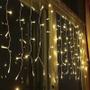 Imagem de Pisca pisca Cascata luz quente com fio branco 120 LEDs 4 metros