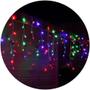 Imagem de Pisca-Pisca Colorido Cascata 200 Lâmpadas LED 127v 60hz Botão Ajuste Decoração Natalina Festa Natal
