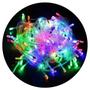 Imagem de Pisca Pisca Cordão 100 Leds Colorido Fio Transparente 8 Funções Iluminação Árvore de Natal 220V