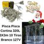 Imagem de Pisca Pisca Cortina LED Branco Frio 320 Leds 3x3m
