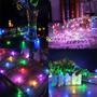 Pisca Pisca Fio de Fada Solar Led 200 Lâmpadas Colorida 20m Decoração Enfeite Jardim Luzes de Natal - VEDO Imagem de Pisca Pisca Fio de Fada Solar Led 200 Lâmpadas Colorida 20m Decoração Enfeite Jardim Luzes de Natal