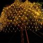 Imagem de Pisca pisca Rede luz quente com fio branco 144 LEDs 2 metros