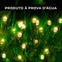 Imagem de Pisca Pisca Solar Externo Luz De Natal Cordão Transparente Led 10m 100 Leds