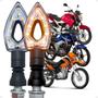 Imagem de Piscas Seta De Moto Led Flecha Cristal Universal Cb250 Cg125 Titan Fan 160 150 Fazer Xre 300 Pop100